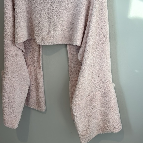 Soma Womens Light Pink Chenille Pocket Wrap Shawl Cardigan Soft One Size 75"x26" - Picture 8 of 16